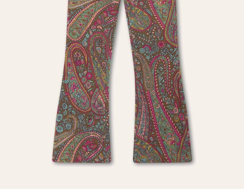 NEW OILILY girl's peace paisley flared leggings in multi